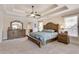 Beautiful main bedroom with large bed, ceiling fan and wood furniture at 204 Arthur Hills Dr, Acworth, GA 30101
