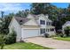 Attractive two-story home with attached garage, manicured lawn, and a charming front porch at 7155 Bannister Park Ln, Cumming, GA 30028
