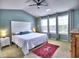 Inviting main bedroom features neutral carpet, blue walls, large windows, and a spacious layout at 566 Lullingstone Se Dr, Marietta, GA 30067