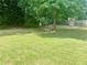 Expansive backyard featuring a lush green lawn, mature trees providing shade, and a wooden privacy fence at 775 Brand South Trl, Lawrenceville, GA 30046