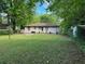 A spacious backyard featuring a well-maintained lawn and mature trees offering shade at 3127 Latona Sw Dr, Atlanta, GA 30354