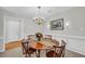 Dining room featuring wood table with chandelier at 415 Stephanie Ct, Stockbridge, GA 30281