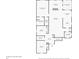 Detailed first floor blueprint of home with primary bed, bedrooms, bathrooms, kitchen, and living areas at 415 Stephanie Ct, Stockbridge, GA 30281
