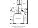 Second-level floor plan showcasing a primary bedroom, two bedrooms, and three bathrooms at 10090 Jones Bridge Rd # 2, Alpharetta, GA 30022
