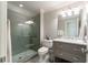 Bathroom featuring a glass-enclosed shower and a modern vanity at 44 Barbara Ln, Atlanta, GA 30327