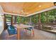 Inviting screened-in porch with comfortable seating and a wooden dining table at 1059 Woodland Ave, Atlanta, GA 30316