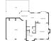 Detailed floor plan of the first level, showcasing the kitchen, living spaces, and garage layout at 4331 Volnay Ne Ct, Marietta, GA 30066