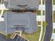 An aerial rooftop view shows a well-maintained home with neat landscaping and a paved driveway at 1010 Fendley St, Woodstock, GA 30188