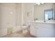 Bathroom with a shower and tub combo and a large white vanity at 2595 Grapevine Cir, Cumming, GA 30041