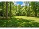 Green backyard with mature trees creating an oasis at 3295 Waters Ml, Alpharetta, GA 30022