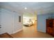 Finished basement features a bedroom and modern flooring at 3295 Waters Ml, Alpharetta, GA 30022