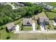 This is an aerial view of beautiful houses with well-maintained lawns and some surrounded by a wooden fence in a neighborhood at 2906 Jones Phillips Rd, Dacula, GA 30019