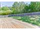 Beautiful backyard with a wooden deck and a well-maintained lawn, perfect for outdoor activities and relaxation at 2906 Jones Phillips Rd, Dacula, GA 30019