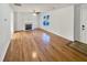 Bright living room with hardwood floors and fireplace at 3479 Woodruff Ridge Ln, Loganville, GA 30052