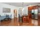 Open kitchen with stainless steel appliances, granite countertops, and a breakfast bar at 825 Highland Ne Ln # 1116, Atlanta, GA 30306