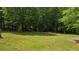 Expansive backyard featuring a fire pit and mature trees at 19 Margrit Ct, Stockbridge, GA 30281