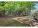 Spacious backyard with a hammock, patio, and mature trees providing shade and privacy for outdoor living at 3521 Eaglerock Dr, Atlanta, GA 30340