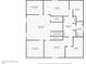 Second story floor plan with bonus rooms, bedrooms, closets and two bathrooms at 3805 Carder Ln, Cumming, GA 30028