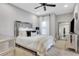 Inviting bedroom with mirrored furnishings and neutral color palette at 4550 Lois Se St, Smyrna, GA 30080