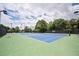 Well-maintained community tennis courts with lighting for evening play and a backdrop of mature trees at 725 Heathland Dr, Roswell, GA 30075