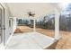 Covered back patio with ceiling fan and concrete flooring at 2719 Byess Ct, Marietta, GA 30064