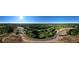 360 aerial panorama view with the new community, new pond, wooded areas at 2722 Byess Ct, Marietta, GA 30064
