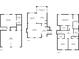 Floor plans showing first, second, and third floor layouts for the home at 2986 Edenberry Nw Ln, Kennesaw, GA 30152