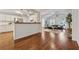 Open concept living space showcasing the kitchen and living room, perfect for modern living and entertaining at 2986 Edenberry Nw Ln, Kennesaw, GA 30152