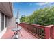 Exterior shot showcasing a cozy deck with views of the trees at 4234 Stillwater Dr, Duluth, GA 30096