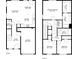 This is the home's floor plan for the first and second floors of the house at 2033 Millstream Holw, Conyers, GA 30012