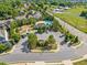 Aerial view of community amenities including pool, playground and a gazebo in a cul-de-sac with street parking at 408 Honeybee Ln, Canton, GA 30115