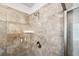 This bathroom features a tiled shower with updated fixture at 408 Honeybee Ln, Canton, GA 30115