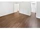 Living room featuring wood floors and neutral paint at 53 Monet Nw Ct, Atlanta, GA 30327