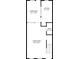 Detailed floor plan showcasing the living room, dining area, kitchen, and bath on the first floor at 135 N North River Dr, Atlanta, GA 30350