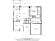 Detailed first floor plan showcasing the layout of the kitchen, living room, and primary bedroom at 229 Brookview Pl, Woodstock, GA 30188