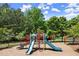 Neighborhood playground featuring mulch, swings, and slides at 2660 Burnt Hickory Dr, Cumming, GA 30028