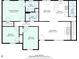 Floor plan showing primary bedroom, kitchen, living room, bedrooms, bathrooms, and dining area layout and dimensions at 6637 Oak Farm Se Dr, Acworth, GA 30102