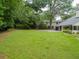 Expansive backyard features a well-maintained lawn and mature trees, creating a serene outdoor space at 4708 Tall Pines Nw Dr, Atlanta, GA 30327