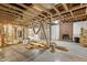 Unfinished basement offers lots of open space and a brick fireplace to be finished to your liking at 4708 Tall Pines Nw Dr, Atlanta, GA 30327