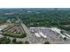 An aerial image highlighting townhomes situated near commercial area at 359 Alderwood Ln, Atlanta, GA 30328