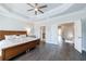 Comfortable main bedroom, showing en suite bathroom and stair access at 359 Alderwood Ln, Atlanta, GA 30328