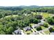 Stunning aerial view of homes in a lush, green community, surrounded by mature trees and manicured lawns at 3740 Duckcove Way, Cumming, GA 30041
