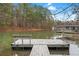 Lake view featuring a private dock and boat slip, providing access to the serene waters at 3740 Duckcove Way, Cumming, GA 30041