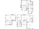 Detailed floor plan showcasing the layout of the home's multiple levels, including the primary bedroom at 3740 Duckcove Way, Cumming, GA 30041