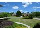 Spacious front yard featuring lush green grass, mature trees, and professional landscaping for a serene view at 3740 Duckcove Way, Cumming, GA 30041