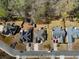 An aerial shot highlights the layout of several homes and their lots in a suburban neighborhood at 492 Thorn Creek Way, Dallas, GA 30157