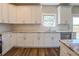 Modern kitchen with granite countertops, stainless steel appliances and white cabinets at 9183 Golfview Cir, Covington, GA 30014