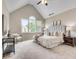 Bright main bedroom features a high ceiling, large windows, and neutral decor at 3007 Frazier Ct, Decatur, GA 30033