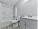 Standard bathroom with tub/shower combo, toilet, and vanity with neutral paint at 3163 Old 41 Nw Hwy, Kennesaw, GA 30144