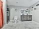 Elegant bathroom with double vanity, modern fixtures, and stylish tiling at 3163 Old 41 Nw Hwy, Kennesaw, GA 30144